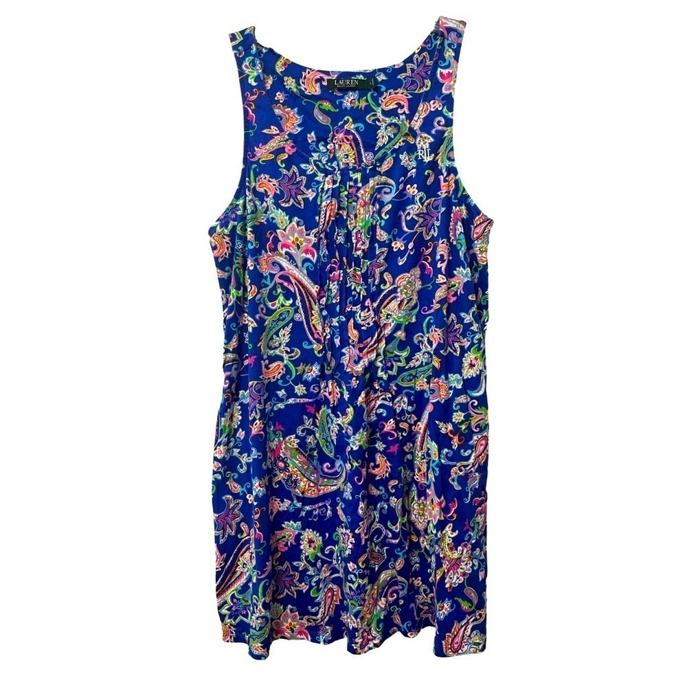 Lauren by Ralph Lauren Paisley Pintuck Dress